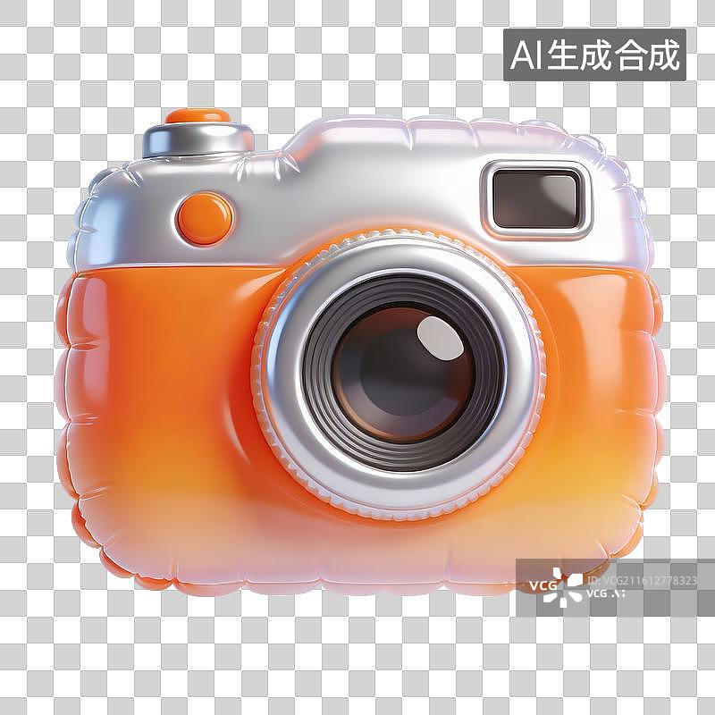 【AI数字艺术】3D膨胀风卡通相机图片素材