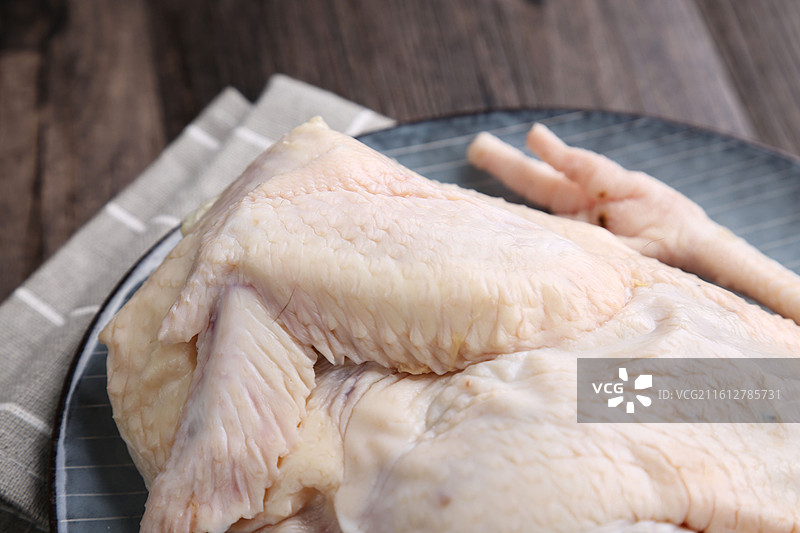 新鲜半只清远鸡图片素材