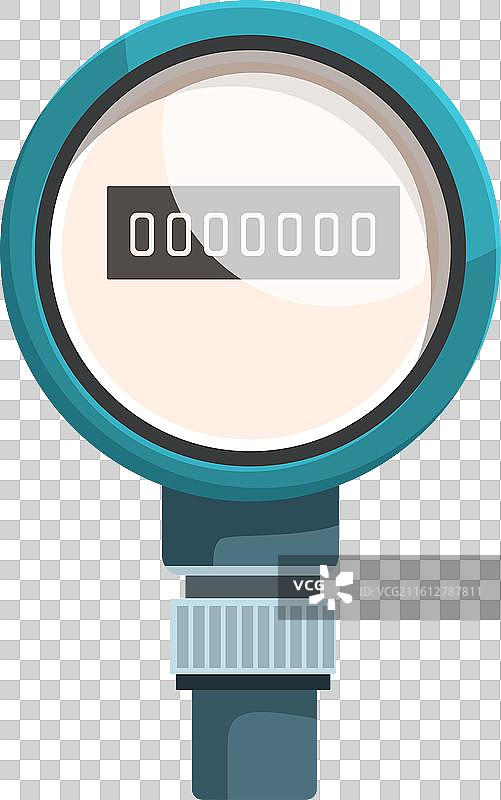 显示用水量的水表图片素材