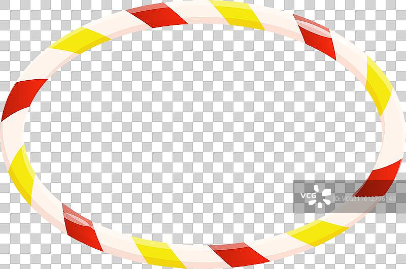 带红黄条纹的塑料呼啦圈图片素材