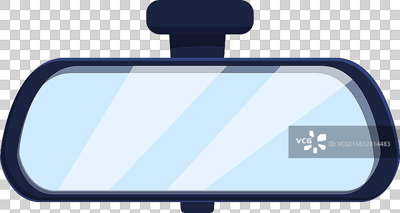 汽车后视镜反射着前方空旷的道路图片素材