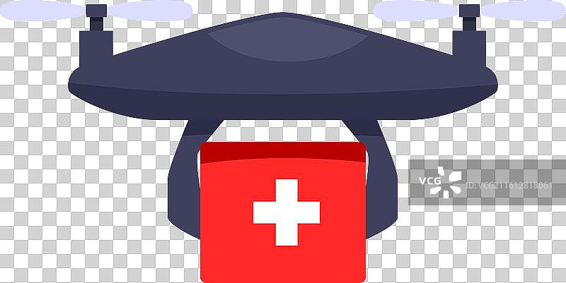 医疗无人机运送急救箱图片素材