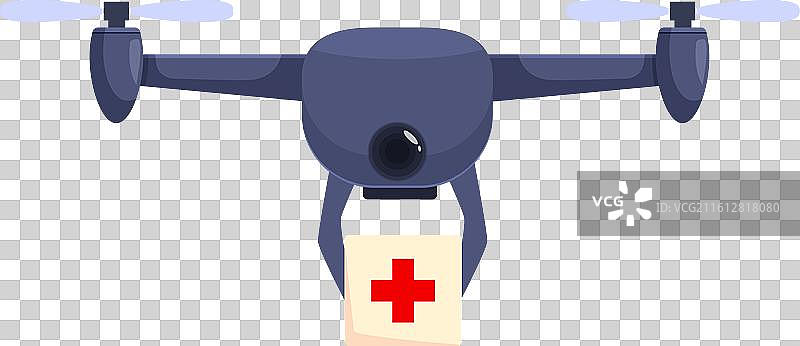 无人机运送的现代医疗保健技术图片素材