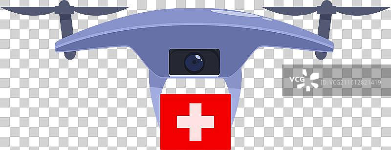 医疗无人机运送急救箱，紧急救援图片素材