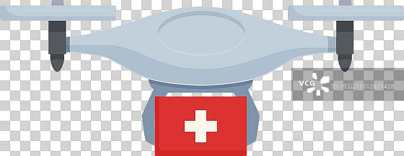 医疗无人机运载急救箱应对紧急情况图片素材