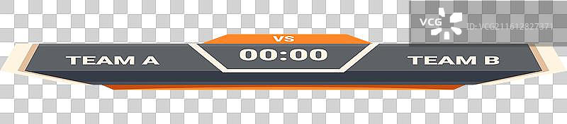 数字计分牌显示A队对阵B队图片素材