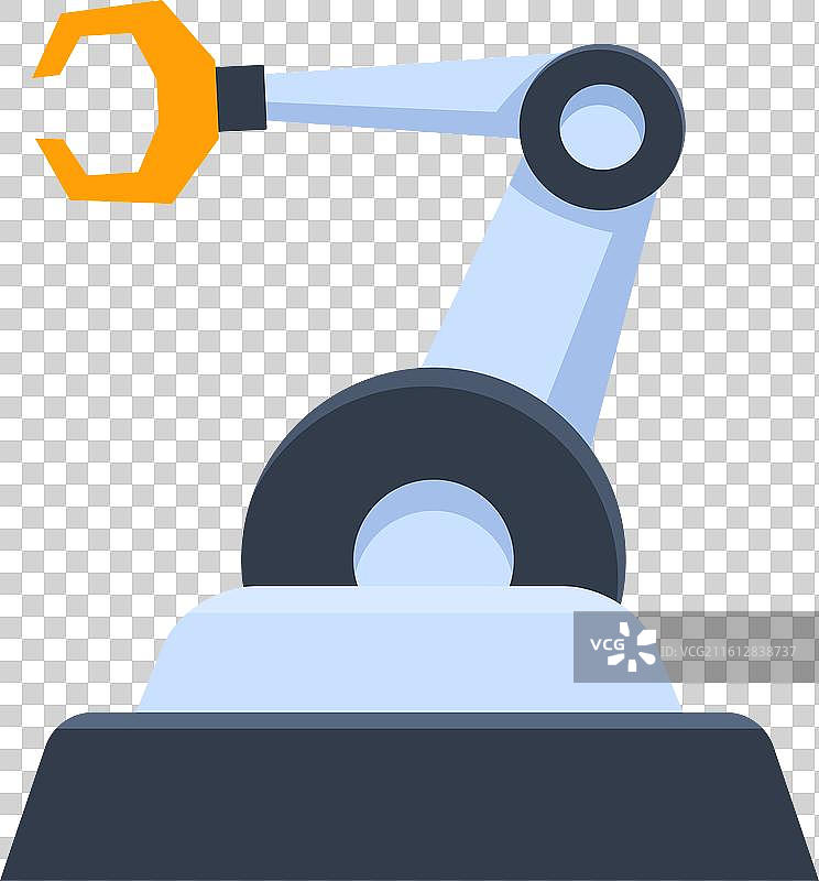 工业机器人手臂张开爪子进行抓取图片素材