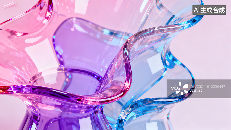 【AI数字艺术】3D 彩色透明吸盘玩具装饰场景图片素材