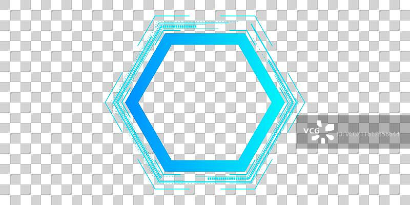 六边形科技框图片素材
