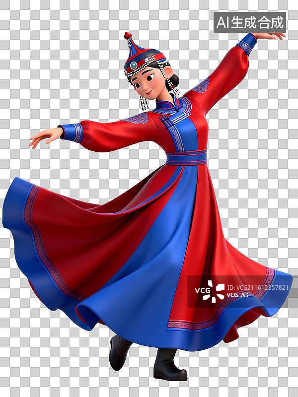 【AI数字艺术】民族舞者国潮风文化表演背景图片素材