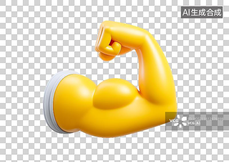 【AI数字艺术】卡通强壮的肱二头肌图片素材