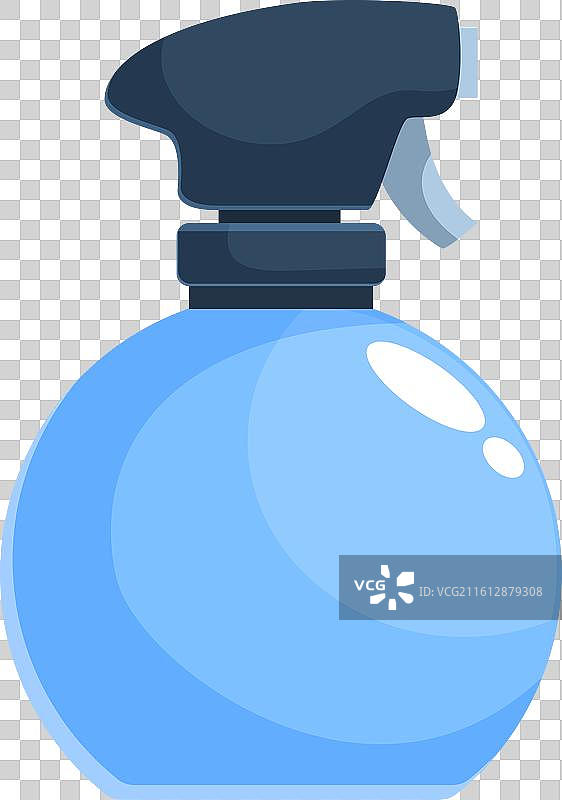 用于清洁和消毒的蓝色喷雾瓶图片素材