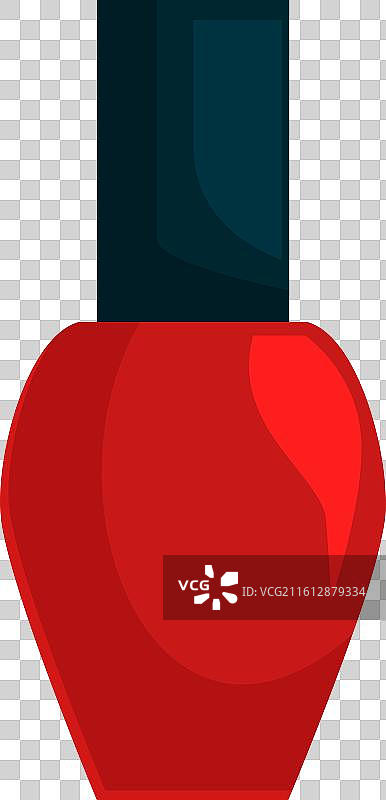 红色的指甲油瓶子竖立在白色背景上图片素材