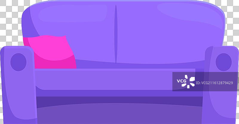 现代紫色沙发搭配粉色抱枕图片素材