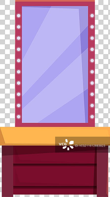 带灯泡的大梳妆镜图片素材