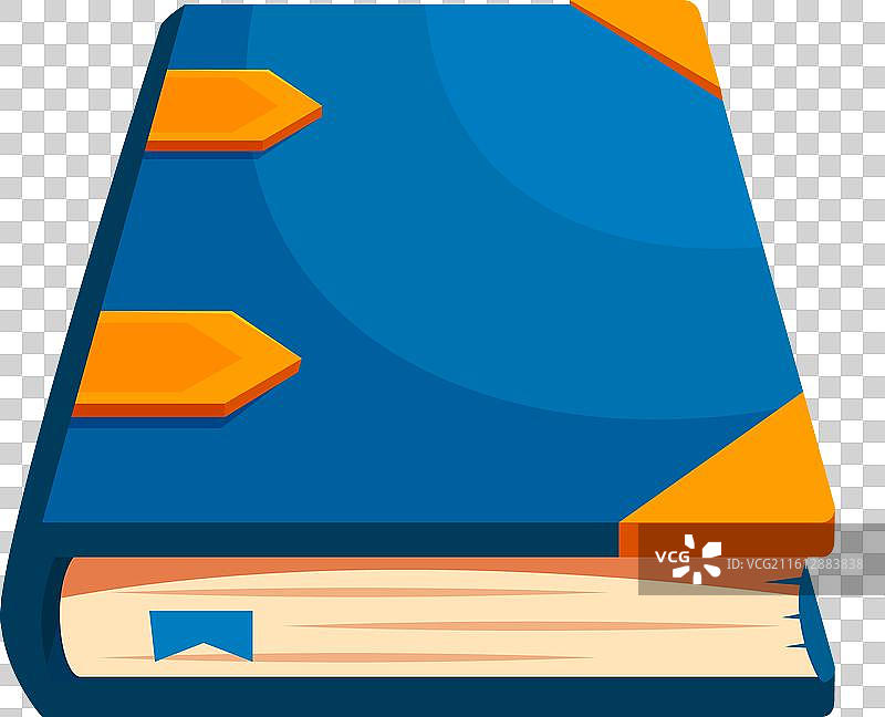 蓝色的书，书签放在白色的背景上图片素材