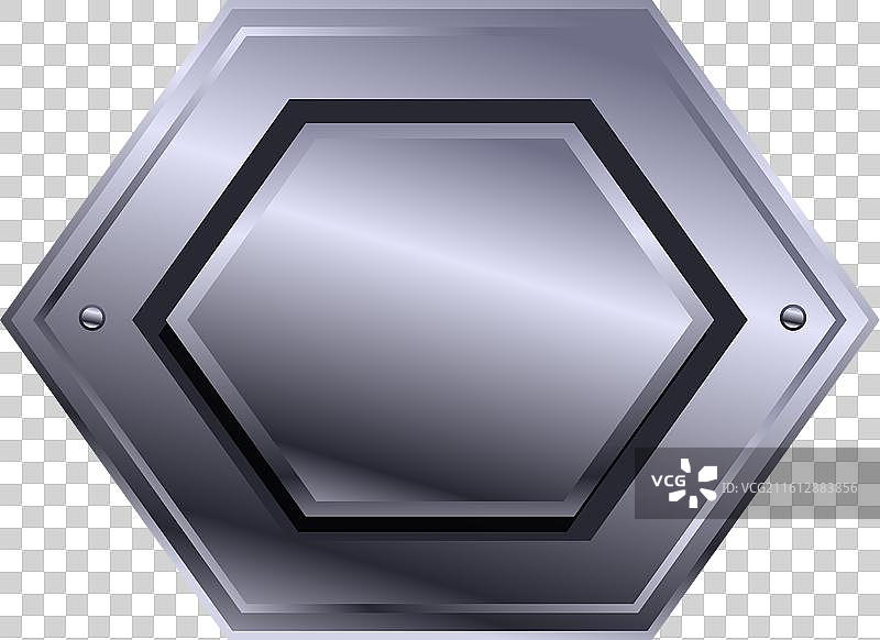 银色六边形展示高科技工程图片素材