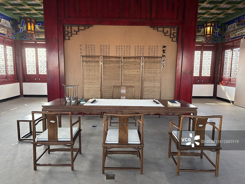 景德镇陶阳里景区龙珠阁楼上内部图片素材