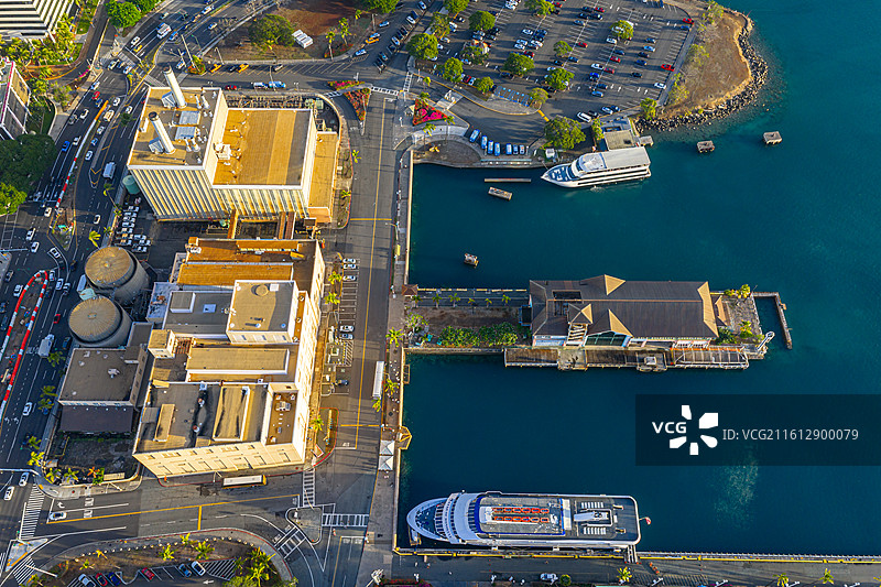 美国夏威夷城市航拍全景图片素材