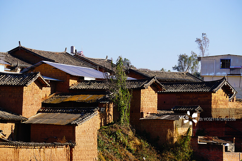 楚雄牟定县村庄 城镇风光图片素材