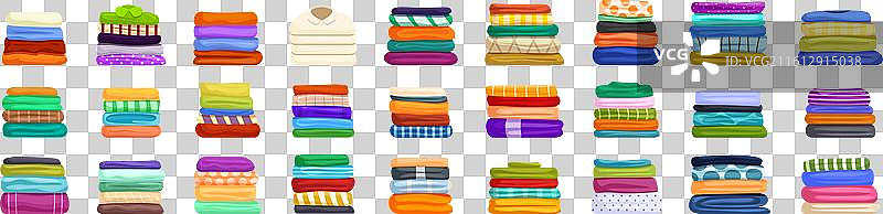 叠放的衣物堆叠图标，洗衣工图片素材