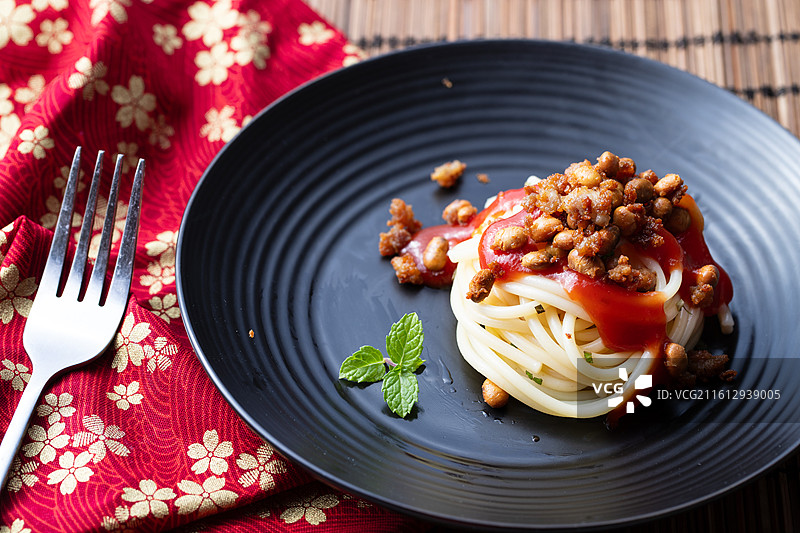 番茄肉酱意大利面图片素材