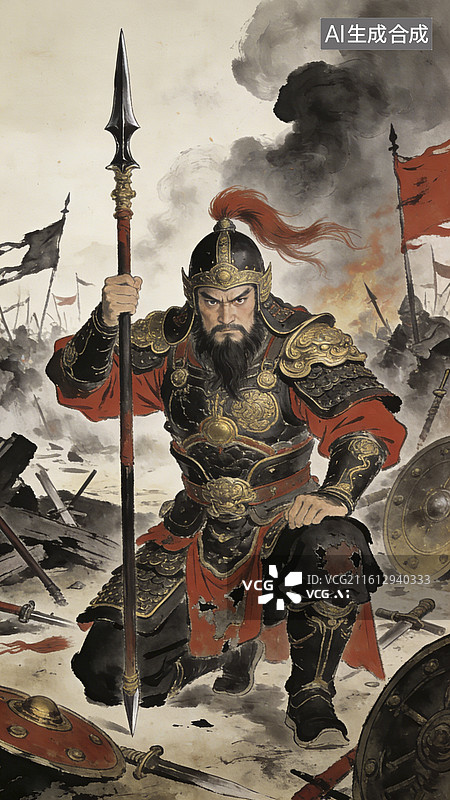 【AI数字艺术】水墨风格的江湖侠客图片素材