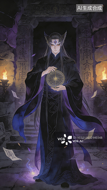 【AI数字艺术】水墨风格的江湖侠客图片素材