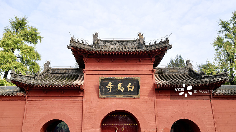 河南洛阳“天下第一寺”白马寺山门图片素材