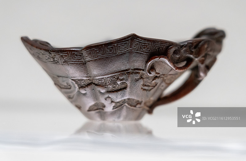 上海博物馆犀角杯特展图片素材