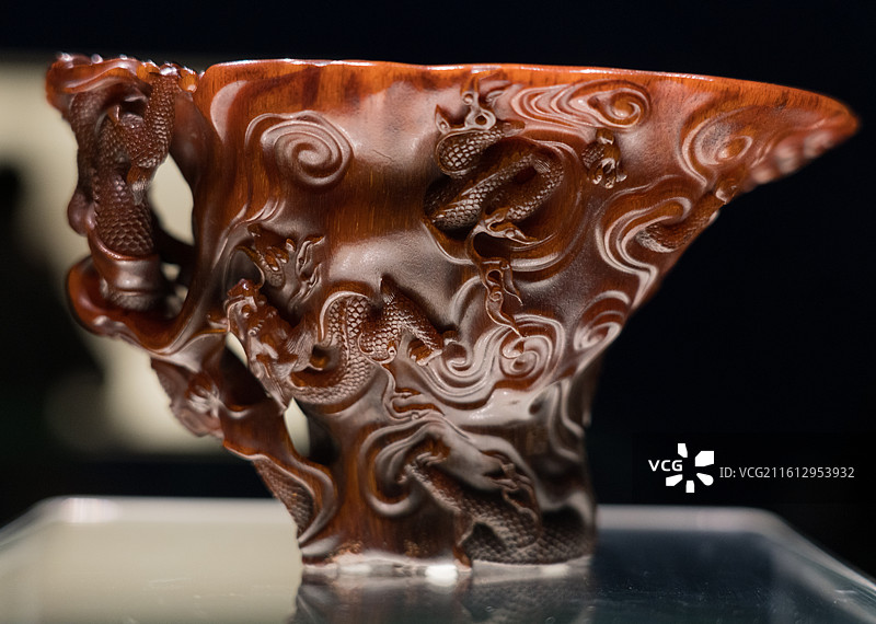 上海博物馆犀角杯特展图片素材