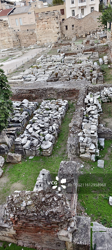 希腊雅典～哈德良图书馆遗址图片素材