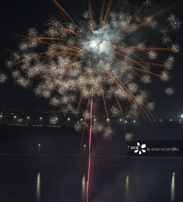 佛山市半月岛跨年夜烟花秀图片素材
