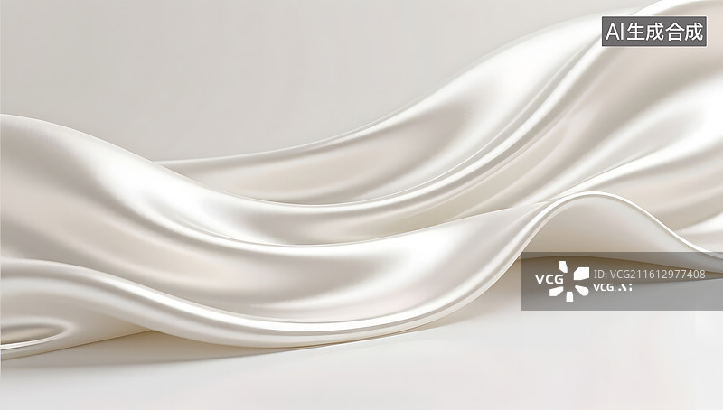 【AI数字艺术】珠光白丝绸营造婚庆浪漫氛围图片素材