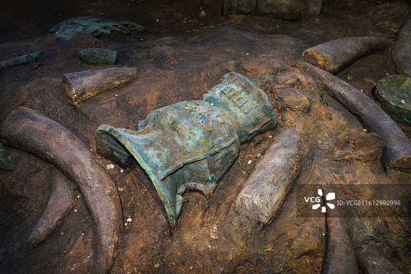 四川广汉三星堆遗址多学科考古成果图片素材