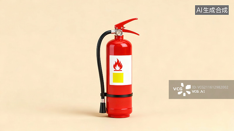 【AI数字艺术】红色灭火器静置展示图片素材