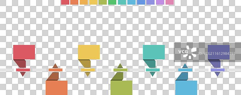 7天7个选项的商业时间线信息图图片素材