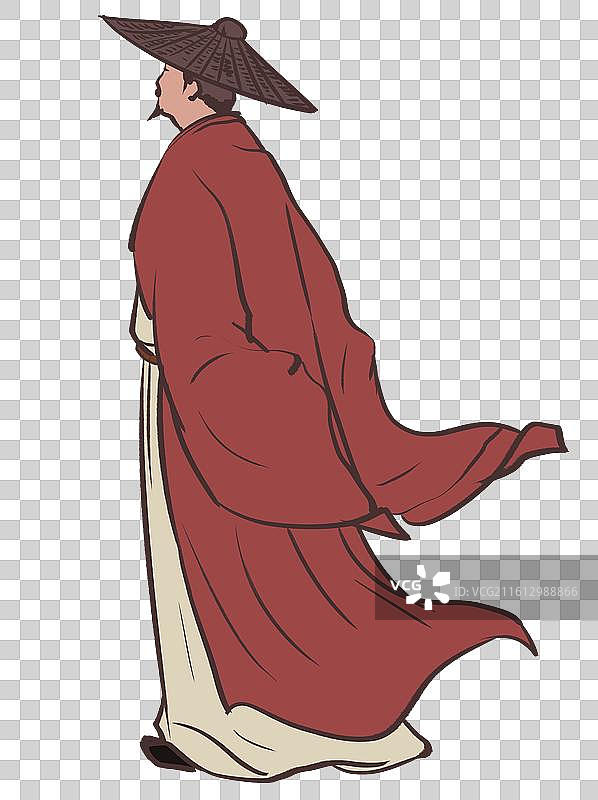 中国风新中式古风古典传统文化国学经典唐诗宋词中国画古人趣味水墨插画图片素材