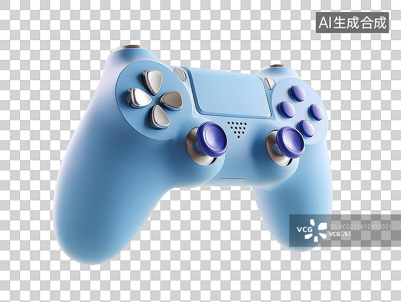 【AI数字艺术】一个蓝色卡通游戏手柄图片素材