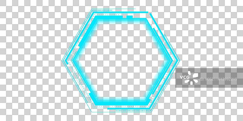 六边形科技框图片素材
