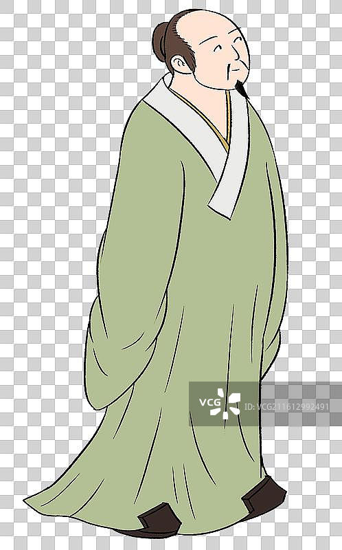 中国风新中式古风古典传统文化国学经典唐诗宋词中国画古人趣味水墨插画图片素材