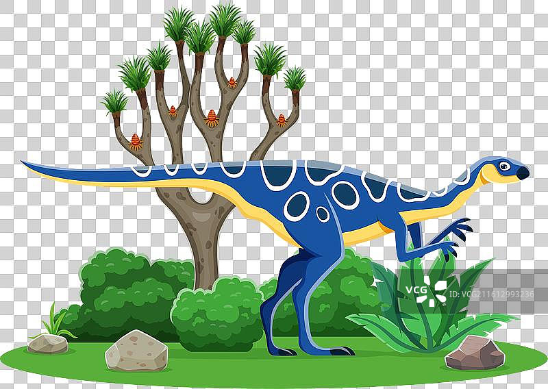 卡通史前恐龙形象——禽龙图片素材