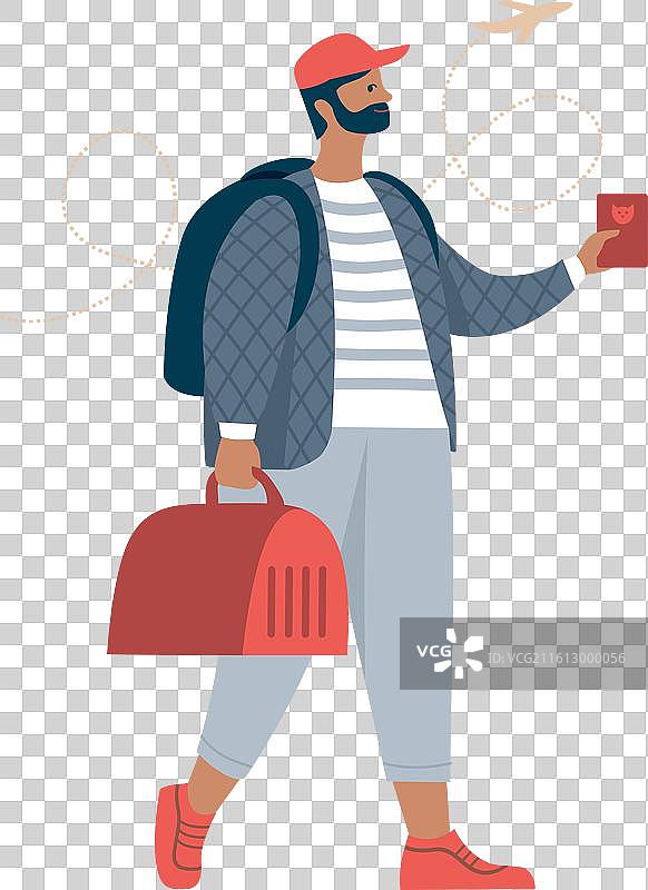 携带宠物旅行的概念图片素材