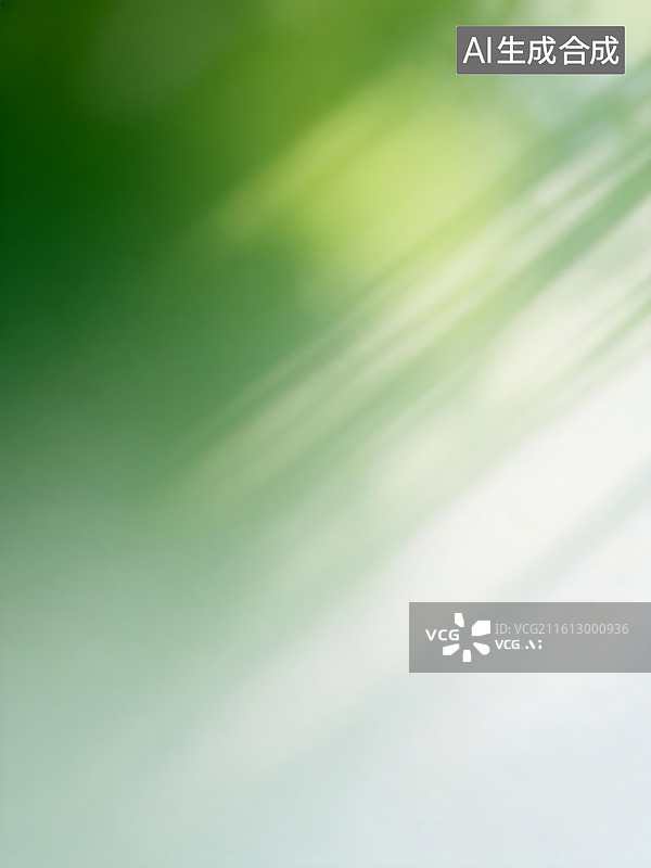【AI数字艺术】绿色光影模糊背景图片素材