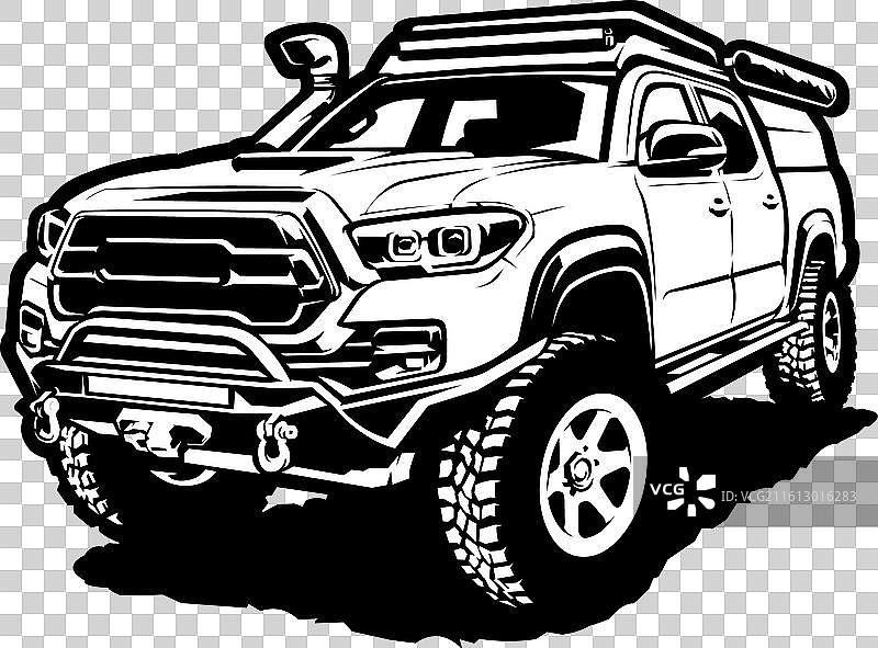 越野皮卡双排客货车图片素材