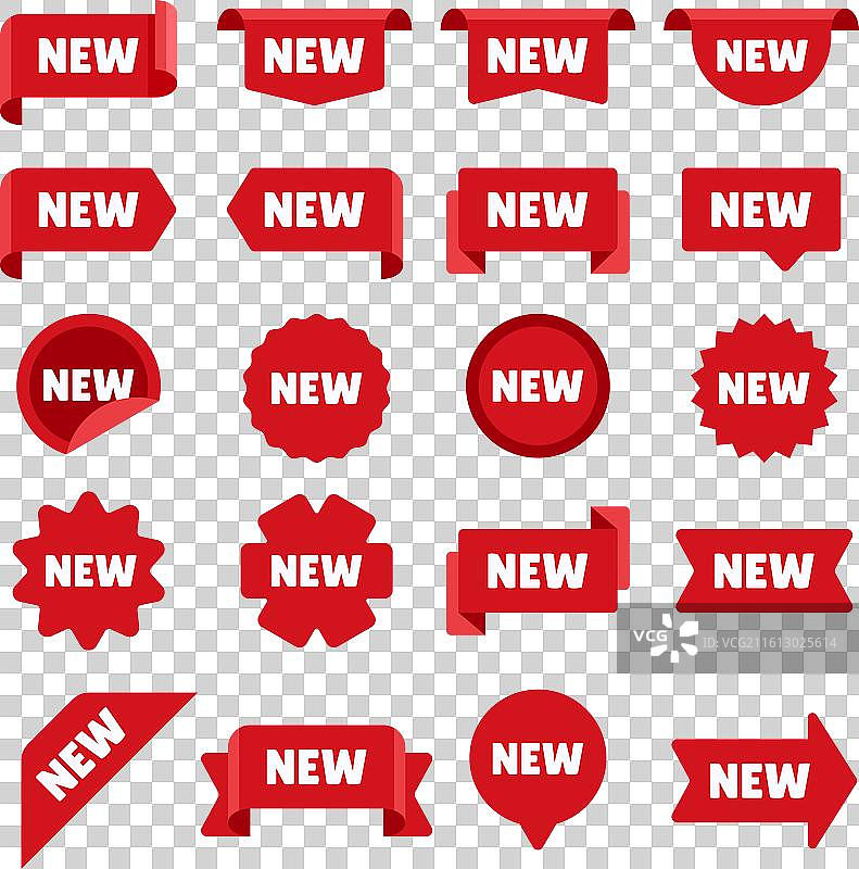 新款贴纸、产品标签或促销标签图片素材