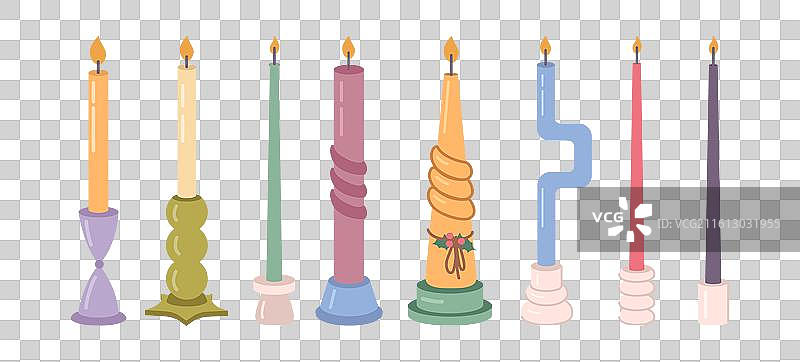 各种蜡烛或石蜡蜡烛图片素材