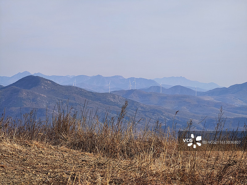 冬天元旦，莒县梁甫山山脊最美风景线图片素材
