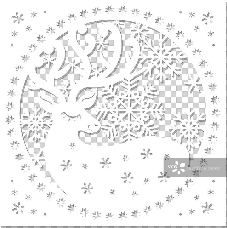 圆形构图的圣诞贺卡模板图片素材