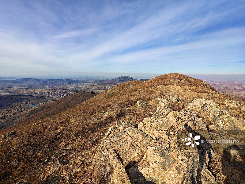冬天元旦，莒县梁甫山山脊最美风景线图片素材